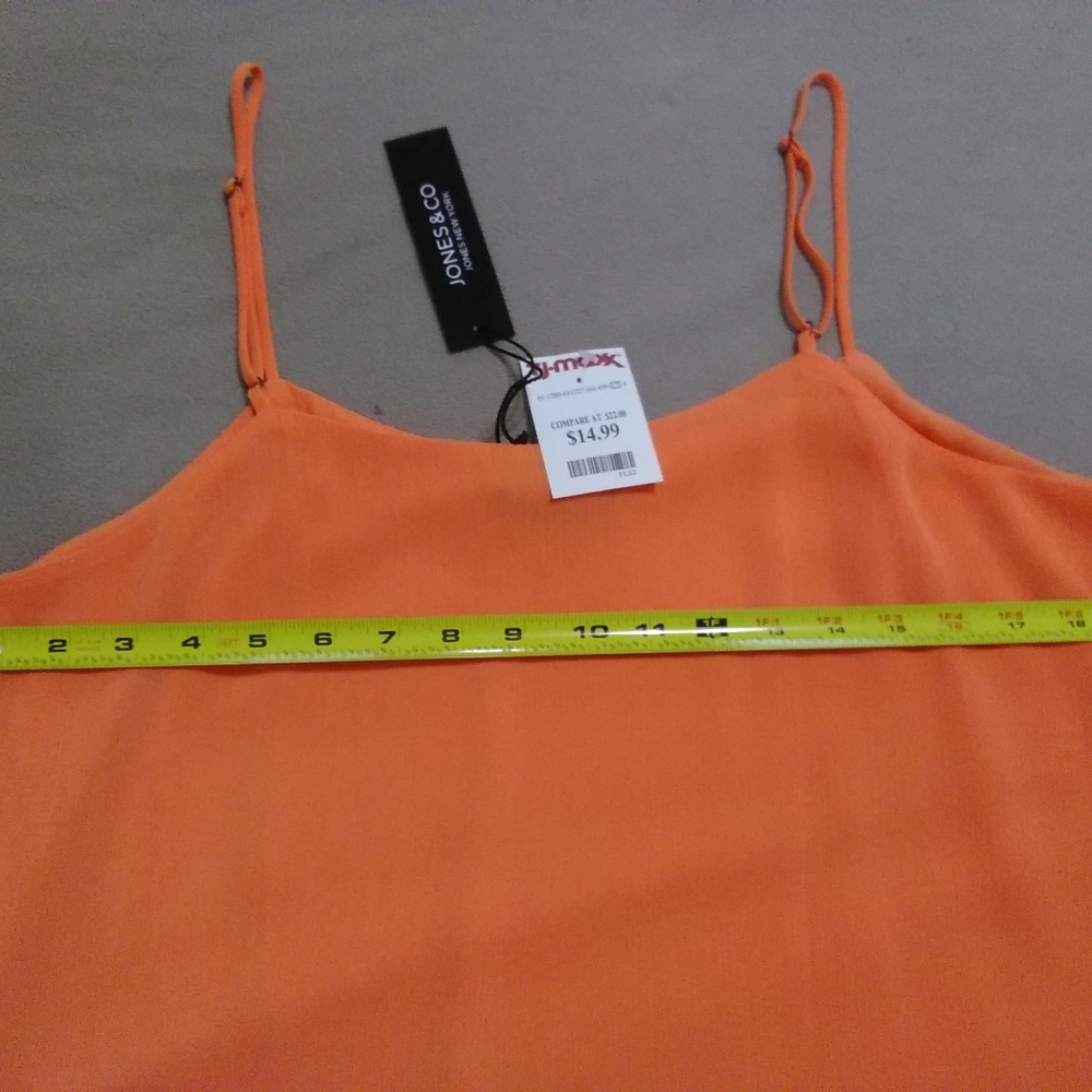 NWT orange sleeveless top by Jones & Company. - Picture 11 of 11